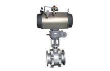 Pneumatic V type ball control valve